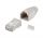 Cat.5e RJ45 Stecker geschirmt mit Knickschutz grau