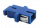 LWL-Kupplung SCsx blau mit Flansch ohne Shutter