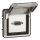 Mosaic Adapter mit Klappdeckel Soliroc IP 55 für 2 Module grau