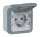 Plexo AP-Schutzkontakt-Steckdose 1-fach (SL) IP55-IK07 grau