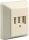 TAE 3x6 NFF Aufputzdose beige