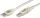 USB-2.0-Kabel mit USB-A/USB-B 1,0 Meter transparent
