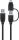 USB 3.0 Kabel mit 1 USB A auf USB-C-Adapter 1,0 Meter schwarz