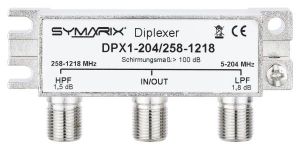 Diplexer-Filter mit F-anschluß für 204/258-1218 MHz