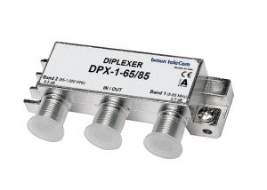 DPX-1-65/85 F-Diplexfilter Port 1=5-65 MHz + Port 2=85-1.000MHz