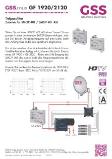 GF 2120 Tiefpassfilter für GSS.mux Typ SMCIP 401