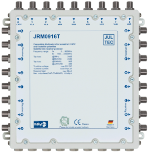 JRM0916T Multischalter für 2 Satelliten 16 Teilnehmer (Netzteil 