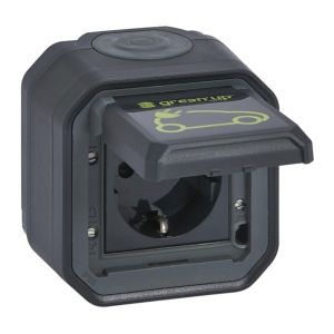 Plexo New FRAP Green\'Up Schutzkontakt-Steckdose SL EB IP44-IK0