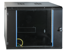 19\" Elektronikwandgeh&auml;use 9HE fest (BxHxT: 600x465x450) schwarz