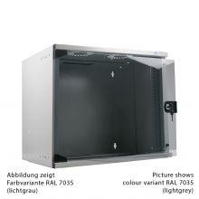 19\" Gehäuse 12HE vormontiert, weiß,  (BxHxT: 544x592x600)