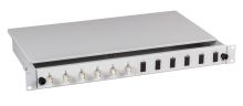 19\" Spleißbox ausziehbar 1HE LC-APC 9/125µ OS2 24 Pigtails / 12