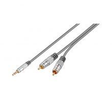 HT 90-0250 Kabel von 3,5mm Stereo Stecker auf 2x Cinch Stecker