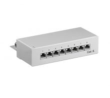 Cat.6 Ethernet Patch Panel 8-port STP für LSA