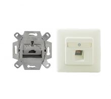 UAE-Cat.6/ClassEA iso-8 Up Datendose 1-fach perlweiß