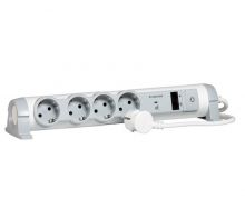 Schukoverteiler 4x2P+E mit 1x RJ45 In & Out