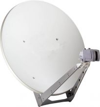 CAS 120/W o. Logo Sat-Antenne 1,2m - Weiß - Alu-Reflektor pulver