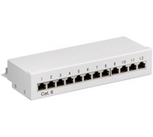 Cat.6 Ethernet Patch Panel 12-port STP für LSA