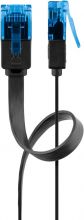 Cat.6A Flach-Netzwerkkabel U/UTP 20,0 Meter schwarz