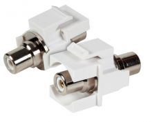 Cinch Snap-In Adapter Cinchbuchse/Cinchbuchse weißer Ring weiß
