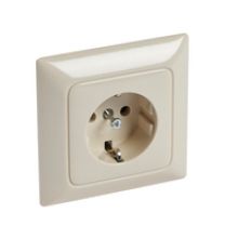 Creo Schutzkontakt-Steckdoseneinsatz (SL) 1-fach + Rahmen mande