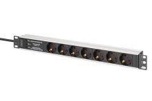 DN-95441 19\" Steckdosenleiste 7-fach &Uuml;S + Netzfilter 2,0 Meter 