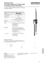 Erdungsklemme für RCU Control Cable