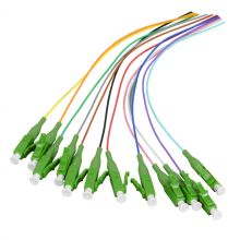 Faserpigtail LC-APC 9/125µ OS2 12-farbiger Satz 2,0 Meter