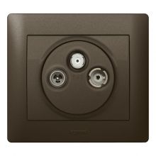 Galea Life Abdeckung für Antennen-Steckdose 3-Loch dark bronze
