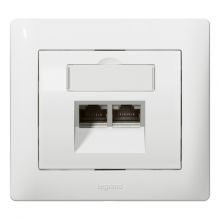 Galea Life Abdeckung für Datendose Cat.5e/Cat.6A ultraweiß