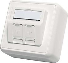 H02000A0092 Modulaufnahme 80x80 2-fach AP alpinweiß