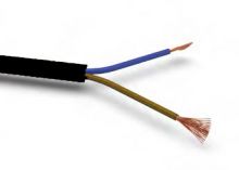 H03VVH2-F 2x0,75 PVC-Schlauchleitung schwarz flach 100m Ring
