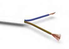 H03VVH2-F 2x0,75 PVC-Schlauchleitung weiß flach 100m Ring