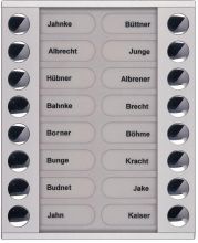 Klingeltastenerweiterung für Audio Außenstation Serie PES/AVE 16