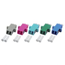 Kunststoffkupplung LC/PC Duplex MM OM3 Keramikhülse aqua