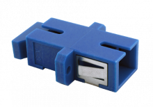 LWL-Kupplung SCsx blau mit Flansch ohne Shutter