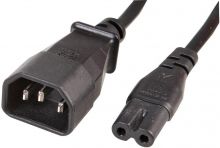 Netzkabel Euro-Buchse IEC 60320 C7 auf Kaltgeräte IEC 60320 C14 