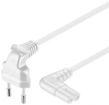 NK 104 W TV-300 Netzkabel Eurostecker gewinkelt/Gerätebuchse gew