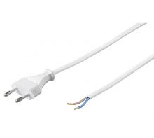 NK 105 W-150 Netzkabel Eurostecker > Kabelenden 1,5m weiß