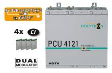 PCU 4121 Kompakt-Kopfstelle 4 x DVB-S/S2, DVB-T/T2 oder DVB-C in