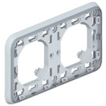 Plexo Unterputzrahmen 2-fach horizontal IP55-IK07 grau