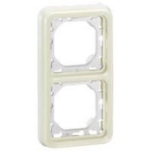 Plexo Unterputzrahmen 2-fach vertikal IP55-IK07 weiß