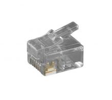 RJ 12 Westernstecker 6P6C für Flachkabel ungeschirmt