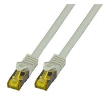 RJ45 Patchkabel S/FTP Cat.6A LSZH Cat.7 Rohkabel 0,15 Meter grau