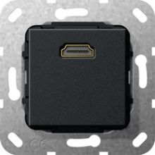 System 55 Einsatz HDMI Kabelpeitsche Schwarz matt