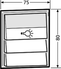 Tastenmodul mit 1 Licht- und 2 Klingeltaster  Einbau ab 2006  