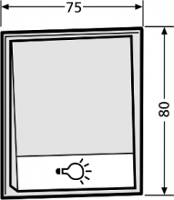 Tastenmodul mit 1 Lichttaster  Einbau ab 2006  weiß/9016