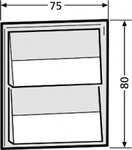 Tastenmodul mit 2 Klingeltaster  Einbau ab 2006  grau/7039