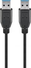 USB 3.0 SuperSpeed Kabel Typ A/Typ A 1,80 Meter schwarz