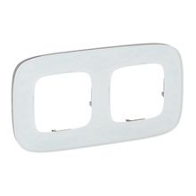 Valena Allure Abdeckrahmen 2-fach white glass