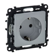 Valena Life Schutzkontakt-Steckdoseneinsatz (SL) aluminium